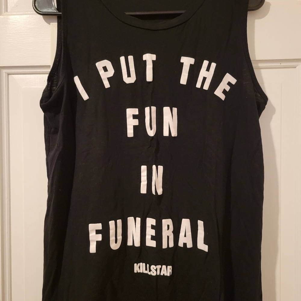 Killstar unisex tank top, size small, black